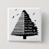 Woodland Tin Whistle Pin Badge Vierkante Button 5,1 Cm (Voorkant)