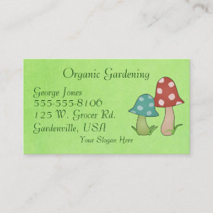 Woodland Toadstool-bedrijfskaartsjabloon Visitekaartje