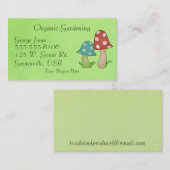Woodland Toadstool-bedrijfskaartsjabloon Visitekaartje (Voorkant / Achterkant)