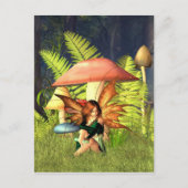 Woodland Toadstool Fairy Briefkaart (Voorkant)