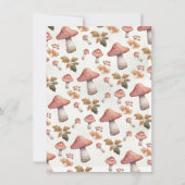 Woodland Toadstool Mushroom Baby shower Kaart (Achterkant)