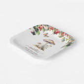 Woodland Toadstool & Mushroom Herfst Baby shower Papieren Bordje (Gebogen)