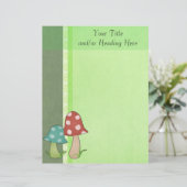 Woodland Toadstools Letterhead Persoonlijk Briefhoofd (Staand voorkant)
