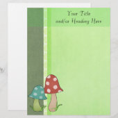 Woodland Toadstools Letterhead Persoonlijk Briefhoofd (Voorkant / Achterkant)