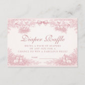Woodland Toile Diapper Raffle Informatiekaartje (Voorkant)
