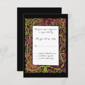 Woodland Tones Celtic Animals Design Wedding RSVP (Voorkant / Achterkant)