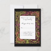 Woodland Tones Celtic Animals Design Wedding RSVP Kaartje (Voorkant)