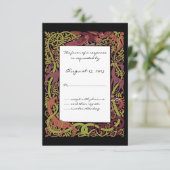 Woodland Tones Celtic Animals Design Wedding RSVP Kaartje (Staand voorkant)