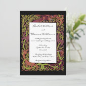 Woodland Tones Celtic Animals Wedding Invitation Kaart (Staand voorkant)