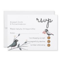 Woodland Tortelduifjes Wedding RSVP MENU Rustic Kr