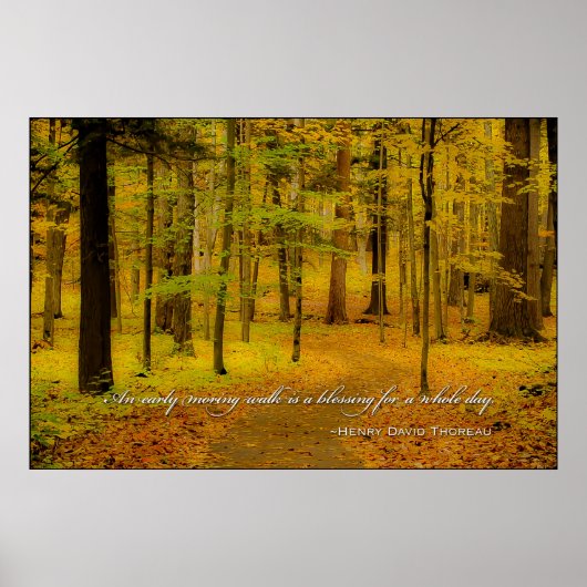 Woodland Trail & Henry David Thoreau quote Poster (Voorkant)