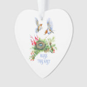 Woodland Treasures Bless Deze nest Kerstmis Ornament (voorkant)