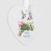 Woodland Treasures Bless Deze nest Kerstmis Ornament (voorkant)