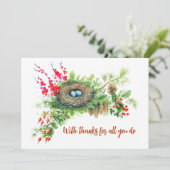 Woodland Treasures Gratitude Thanksgiving Feestdagenkaart (Staand voorkant)