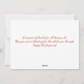 Woodland Treasures Gratitude Thanksgiving Feestdagenkaart (Achterkant)