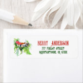 Woodland Treasures Red Mushrooms Ivy Fern Etiket (Insitu)