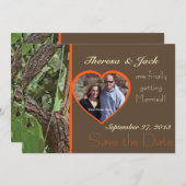 Woodland Tree Bark Bewaar de datum Save The Date (Voorkant / Achterkant)