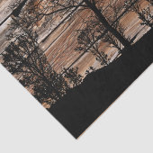 Woodland Tree Silhouette op het schuurbord Tissuepapier (Detail)