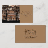 Woodland Tree Silhouette op het schuurbord Visitekaartje (Voorkant / Achterkant)