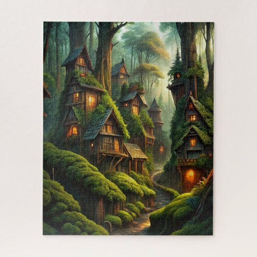 Woodland Treehouses Puzzel (Verticaal)