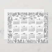 Woodland Trees 2026 Calendar Personalized Briefkaart (Voorkant / Achterkant)