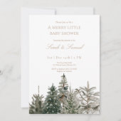 Woodland Trees Baby shower Invitation Bedankkaart (Voorkant)