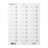 Woodland Trees Deer White Return Address Label (Full Sheet)