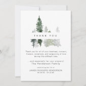 Woodland Trees rouwbegrafenis dank u Bedankkaart (Voorkant)