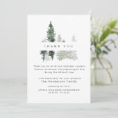 Woodland Trees rouwbegrafenis dank u Bedankkaart (Staand voorkant)