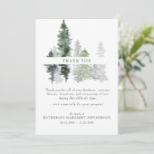 Woodland Trees rouwbegrafenis dank u Bedankkaart (Staand voorkant)