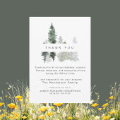 Woodland Trees rouwbegrafenis dank u Bedankkaart