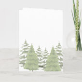 Woodland Trees thema Kerstmis gepersonaliseerd Feestdagen Kaart (Achterkant)
