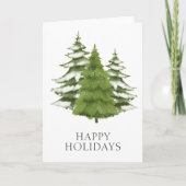 Woodland Trees thema Kerstmis gepersonaliseerd Feestdagen Kaart (Voorkant)
