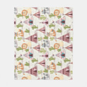 Woodland Tribal Native American Seamless Pattern Fleece Deken (Voorkant)