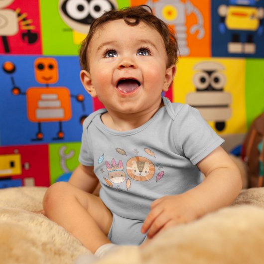 Woodland Tribal Native Americans Naadloos Patroon  Romper