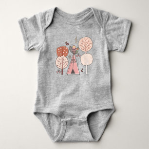 Woodland Tribal Native Americans Naadloos Patroon  Romper