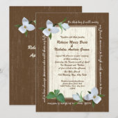 Woodland Trillium Wedding Kaart (Voorkant / Achterkant)
