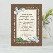 Woodland Trillium Wedding Kaart (Staand voorkant)