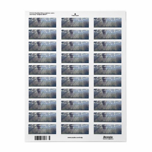 Woodland Twilight Fairy Lights Adresetiketten Etiket (Full Sheet)