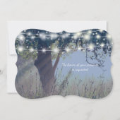Woodland Twilight Fairy Lights Wedding Invitation Kaart (Voorkant)