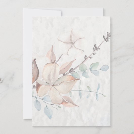 Woodland Unicorn Virtual Baby shower Gold Kaart (Achterkant)