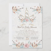 Woodland Unicorn Virtual Baby shower Kaylin Kaart (Voorkant)