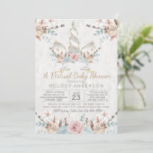 Woodland Unicorn Virtual Baby shower Silver Kaart (Staand voorkant)