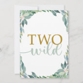 Woodland Verjaardag Uitnodiging Twee Wild Uitnodig (Achterkant)