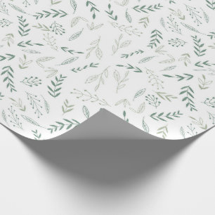 Woodland verlaat baby shower neutraal omslagpapier cadeaupapier