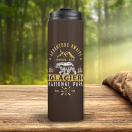 Woodland View of Glacier National Park in Montana Thermosbeker