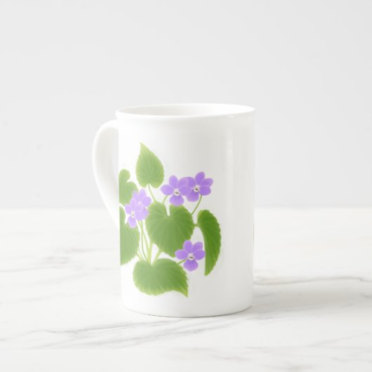 Woodland Violets Bone China Mok (Links)