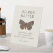 Woodland  vlindermot luier Raffle Reclamebord Met Voetstuk (Insitu)