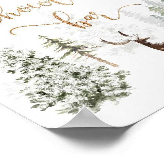 Woodland Warm omhoog bij het Poster van de warme c (Hoek)