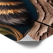 Woodland Watcher: wasbeer op een ledemaat Poster (Hoek)